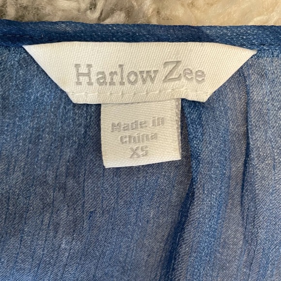 Harlow Zee Women's Embellished Sheer Peplum Blouse - Picture 9 of 10